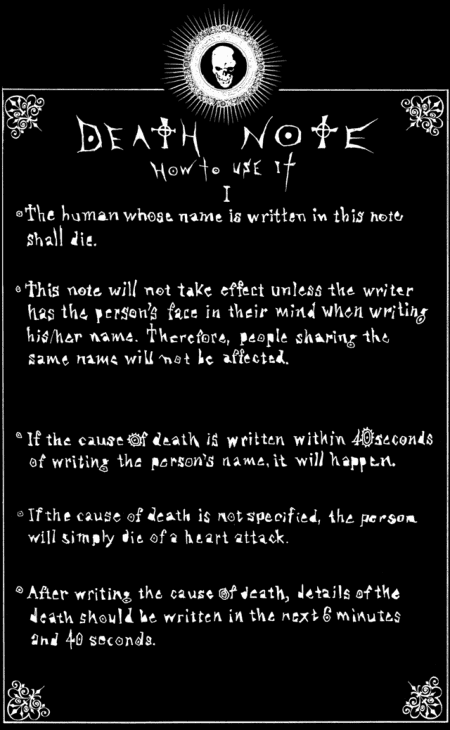 Death Note regole